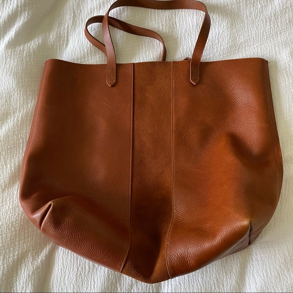 Madewell Handbags - Madewell suede stripe tote